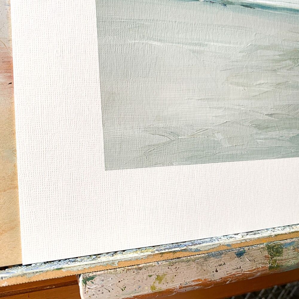8x10 Original Seascape Oil Painting Neutral Coast Impressionist Landscape Signed - Picture 3 of 9